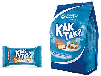 -25% АКЦИЯ ЭССЕН Конфеты КАК ТАК? С карамелью и кокосом вафельные фас.210гр 1*8