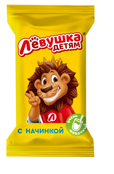 СЛАВЯНКА Шоколад ЛЕВУШКА детям молочный с молочной начинкой 19гр  1*30 СЛАВЯНКА Шоколад ЛЕВУШКА детям молочный с молочной начинкой 19гр  1*30
