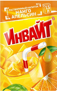 ИНВАЙТ Напиток б/п Манго-апельсин 12гр. (6*24)  1*24