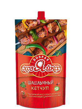 -60% АКЦИЯ МАХЕЕВ ДОБРАЯ ХОЗЯЙКА Кетчуп ШАШЛЫЧНЫЙ 300гр д/пак 1*16
