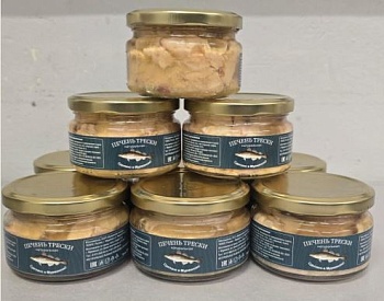 МУРМАНСКИЕ КОНСЕРВЫ Печень трески натуральная 250мл стекл/банка 1*24