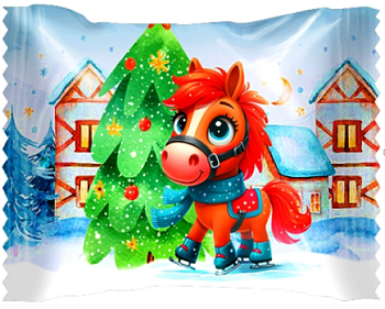 ЛЮСИ Конфеты НГ КРИСМАС ЧОКО СИМВОЛ ГОДА со вкусом сгущенки  1*2