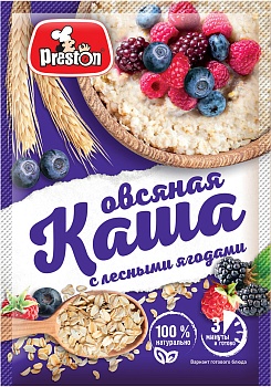 Pr.PRESTON Каша Овсяная Б/П Лесные ягоды 37гр  1*20