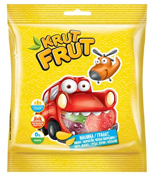 KDV Мармелад жевательный КрутФрут Машинки 30гр  1*90 KDV Мармелад жевательный КрутФрут Машинки 30гр  1*90