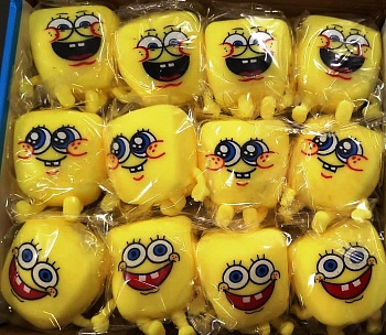 Игрушка Антистресс ЖЕЛТАЯ ГУБКА   1*12