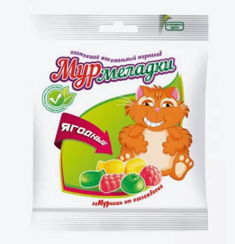 СЛАВЯНКА Мармелад жевательный МУРМЕЛАДКИ Ягоды 70гр  1*16