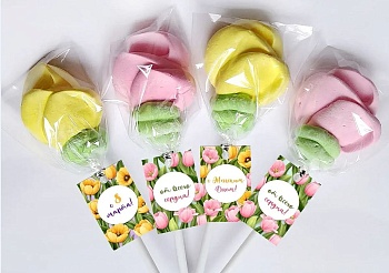 СИБ.ЛЕДЕНЕЦ Суфле на палочке ТЮЛЬПАНЫ 17гр  1*25