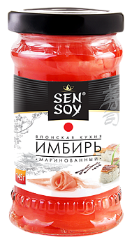 СЭНСОЙ Имбирь маринованный Премиум 145гр стекл/банка 1*10