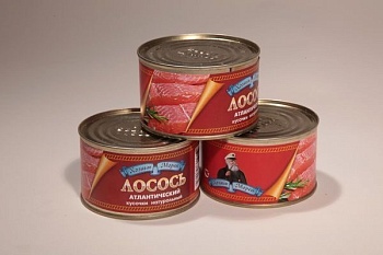 ХОЗЯИН БАЛТИКИ Лосось натуральный кусочки 240гр ж/б 1*48