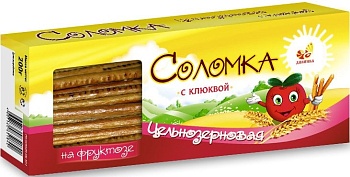 ДИВИНКА Соломка ц/з на фруктозе с клюквой 200гр  1*16