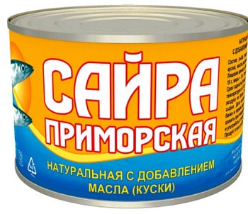 РУССКИЙ РЫБНЫЙ МИР Сайра НДМ Приморская 250гр ж/б ТУ 1*48