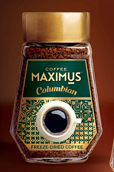 MAXIMUS Кофе сублим. COLAMBIAN 95гр стекл/банка 1*6