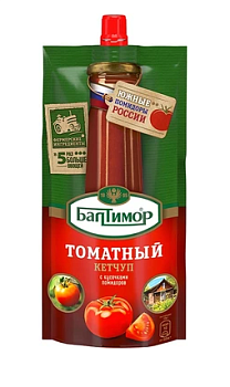 БАЛТИМОР Кетчуп Томатный 260гр д/пак 1*28