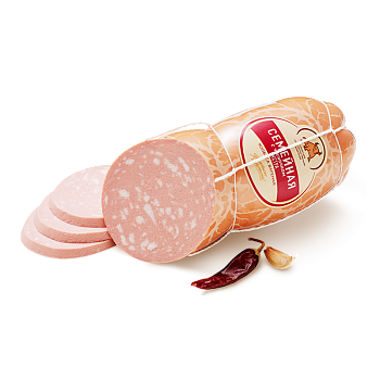 -20% АКЦИЯ СПК Колбаса вареная Семейная с чесночком Экстра 0,5кг  1*1