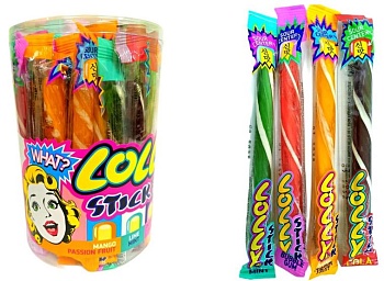 КАНДИ-КЛАБ Карамел LOLLY-STICK с кислым центром ассорти вкусов 30гр  6*50