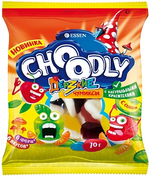 -25% АКЦИЯ ЭССЕН Мармелад жевательный CHOODLY®ДЕРЗКИЕ ЧУМИКСЫ 70гр  1*18