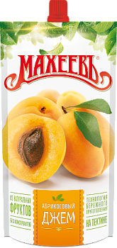 -15% АКЦИЯ МАХЕЕВЪ Джем АБРИКОСОВЫЙ  300гр д/пак 1*16
