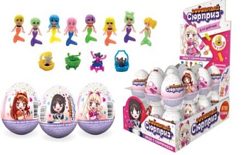 ЭВРИКА Шок.яйцо ЗАБАВНЫЙ СЮРПРИЗ для девочек 20гр  6*24