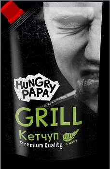 СЕМИЛУКСКАЯ ТРАПЕЗА Кетчуп HUNGRY PAPA GRILL первой кат. 480гр д/пак ГОСТ 1*20
