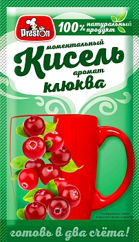 Pr.PRESTON Кисель Б/П Клюква 30гр  1*30