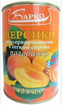 БАРКО Персики консерв  425мл ж/б 1*24