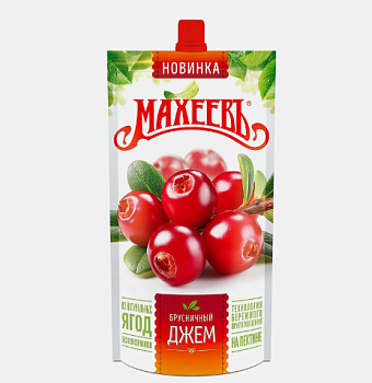 -15% АКЦИЯ МАХЕЕВЪ Джем БРУСНИЧНЫЙ  300гр д/пак 1*16