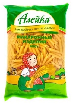 АЛЕЙКА Макаронные изделия ПЕРЬЯ ГЛАДКИЕ  400гр  1*20