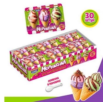 КАНДИ-КЛАБ МОРОЖЕНКА печенье с шок.пастой  9гр  12*30 КАНДИ-КЛАБ МОРОЖЕНКА печенье с шок.пастой  9гр  12*30