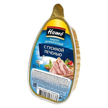 ХАМЕ Паштет 105гр Гусиная печень 1*16