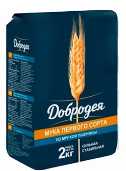 ДОБРОДЕЯ Мука 1с /пак.2кг/  1*6