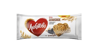 ЛЮБЯТОВО Печенье овсяное злаковое с черносливом и льняными семечками фас.182гр цел/пак 1*15