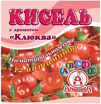 АГРИППИНА Кисель Клюква 220гр  1*30