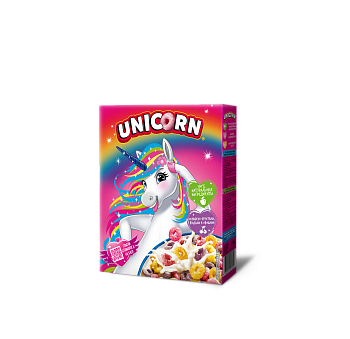 UNICORN Завтрак готовый РАДУЖНЫЕ КОЛЕЧКИ с фруктовым вкусом фас.195гр  1*10