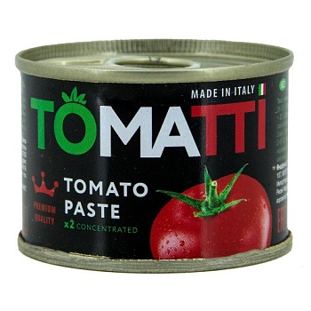 -25% АКЦИЯ ТОМАТТИ Томатная паста  70гр ж/б 1*50