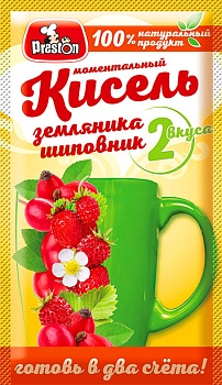 -20% Pr.PRESTON Кисель Б/П Шиповник и Земляника 30гр  1*30