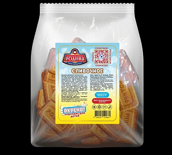 РОДИНА Печенье сахарное СЛИВОЧНОЕ фас.500гр  1*10
