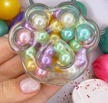 Игрушка Мялка -Сквиш ЛАПКА с бусинками 66гр /7*7*2,8см/   1*15 Игрушка Мялка -Сквиш ЛАПКА с бусинками 66гр /7*7*2,8см/   1*15