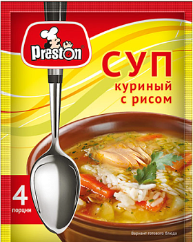Pr.PRESTON Суп Куриный с рисом 60гр  1*20