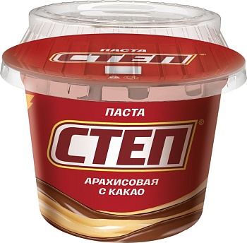 -5% СЛАВЯНКА Шоколадная паста СТЕП арахис.с какао 220гр.  1*12