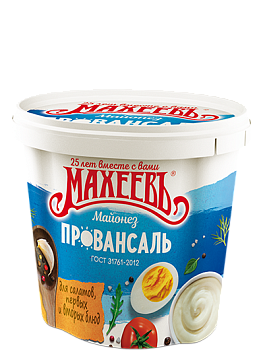 -50% АКЦИЯ МАХЕЕВЪ Майонез ПРОВАНСАЛЬ БЕЛЫЙ 800гр./820мл/ 50,5%  ведро 1*12