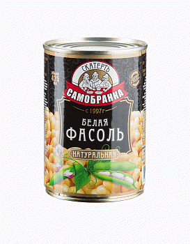 -18% СКАТ-САМОБР Фасоль белая отборная 425мл ж/б 1*12