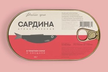 РЫБНОЕ МЕНЮ Сардина атлант.с овощ.гарнир в том.соусе (тушки)ключ Hansa 175гр ж/б ГОСТ 1*36