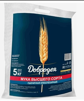 ДОБРОДЕЯ Мука в/с СПАНБОНД /пак.5кг/  1*1