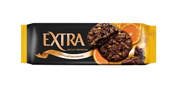 ЛЮБЯТОВО Печенье сдобное ГРАНОЛА шоколад и апельсин фас.150гр  1*12