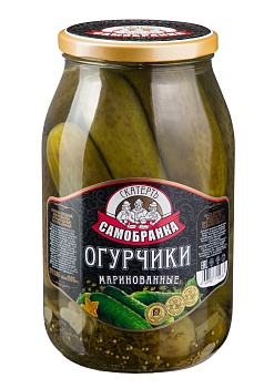 -23% СКАТ-САМОБР Огурцы маринованные  1500мл стекл/банка 1*6