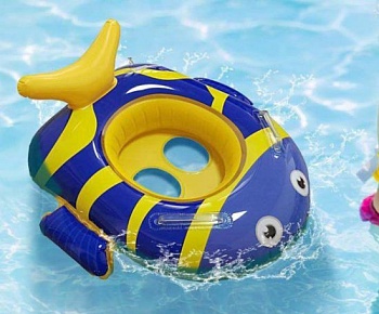 Игрушка КРУГ НАДУВНОЙ ЛОДКА-РЫБКА /65*72см/   1*1