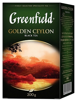 ГРИНФИЛД Чай черный лист. Голден Цейлон 200гр  1*10