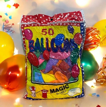 Воздушные шары "5" Цвета микс   1*50 Воздушные шары "5" Цвета микс   1*50