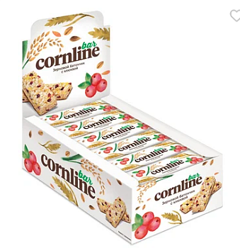 KDV Батончик Cornline/Корнлайн клюква 30гр  8*18