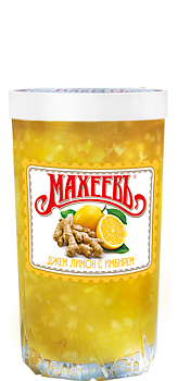 МАХЕЕВЪ Джем ЛИМОН-ИМБИРЬ  400гр стакан 1*10